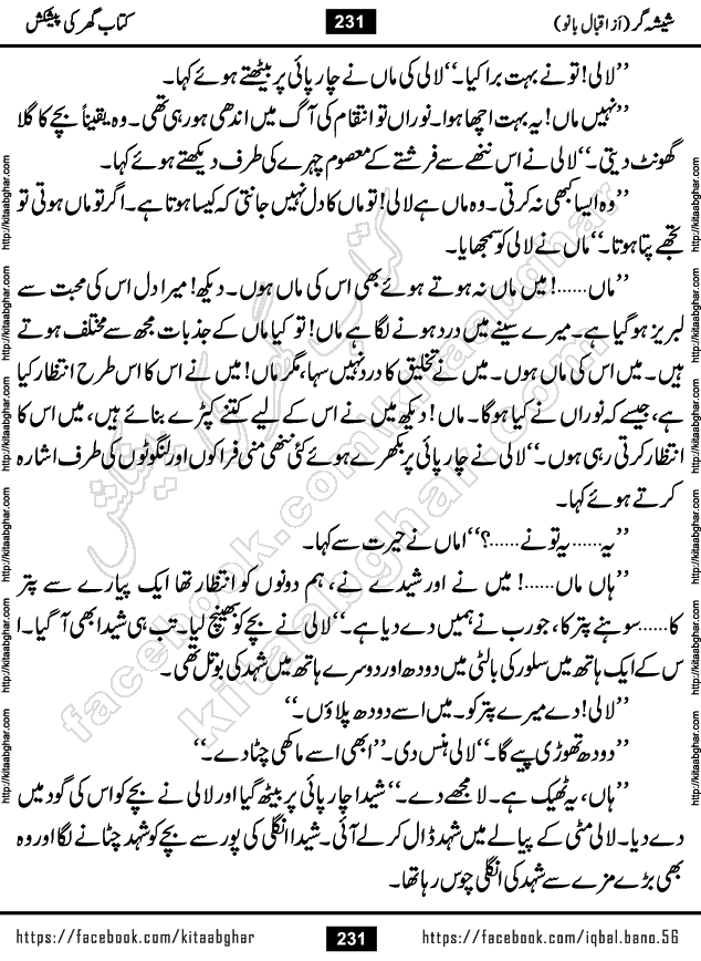 Forced Marriage based Romantic Urdu Novel Sheesha Gar by Iqbal Bano published on Kitab Ghar