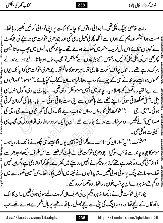 Forced Marriage based Romantic Urdu Novel Sheesha Gar by Iqbal Bano published on Kitab Ghar
