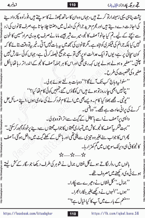 Tujhe Har Jagah Pukara by Iqbal Bano Famous Romantic Urdu Novel published on kitab ghar for online Urdu Novel Readers