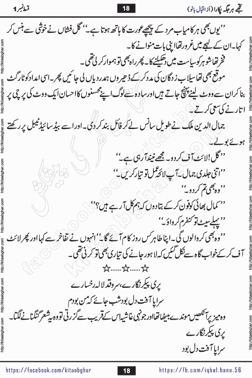 Tujhe Har Jagah Pukara by Iqbal Bano Famous Romantic Urdu Novel published on kitab ghar for online Urdu Novel Readers