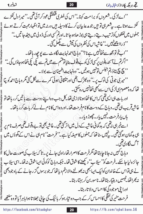 Tujhe Har Jagah Pukara by Iqbal Bano Famous Romantic Urdu Novel published on kitab ghar for online Urdu Novel Readers