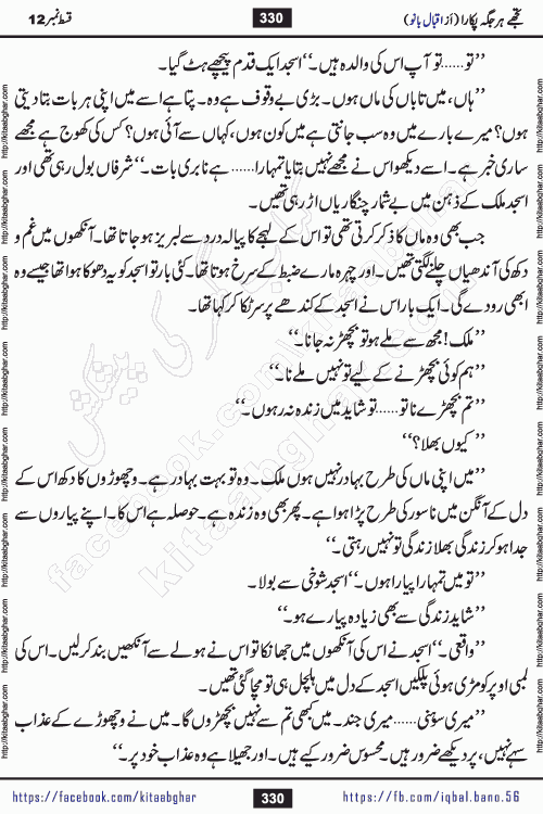 Tujhe Har Jagah Pukara by Iqbal Bano Famous Romantic Urdu Novel published on kitab ghar for online Urdu Novel Readers