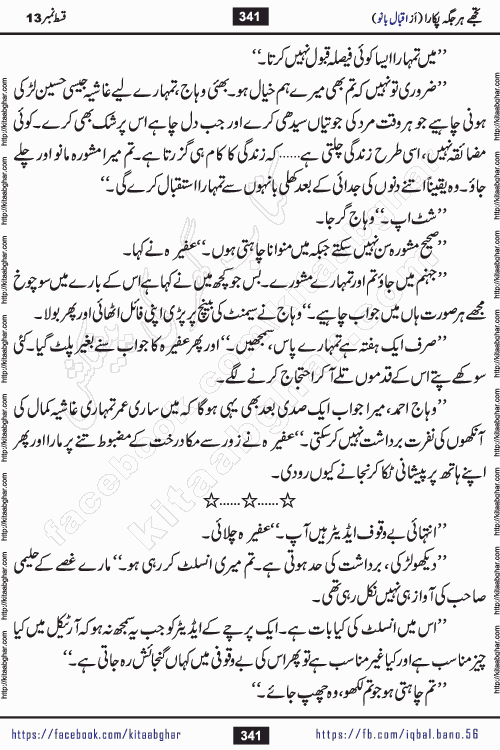 Tujhe Har Jagah Pukara by Iqbal Bano Famous Romantic Urdu Novel published on kitab ghar for online Urdu Novel Readers