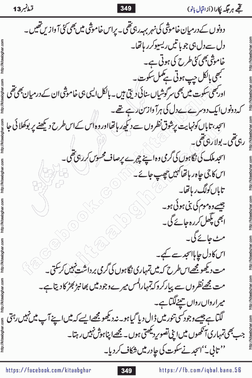 Tujhe Har Jagah Pukara by Iqbal Bano Famous Romantic Urdu Novel published on kitab ghar for online Urdu Novel Readers