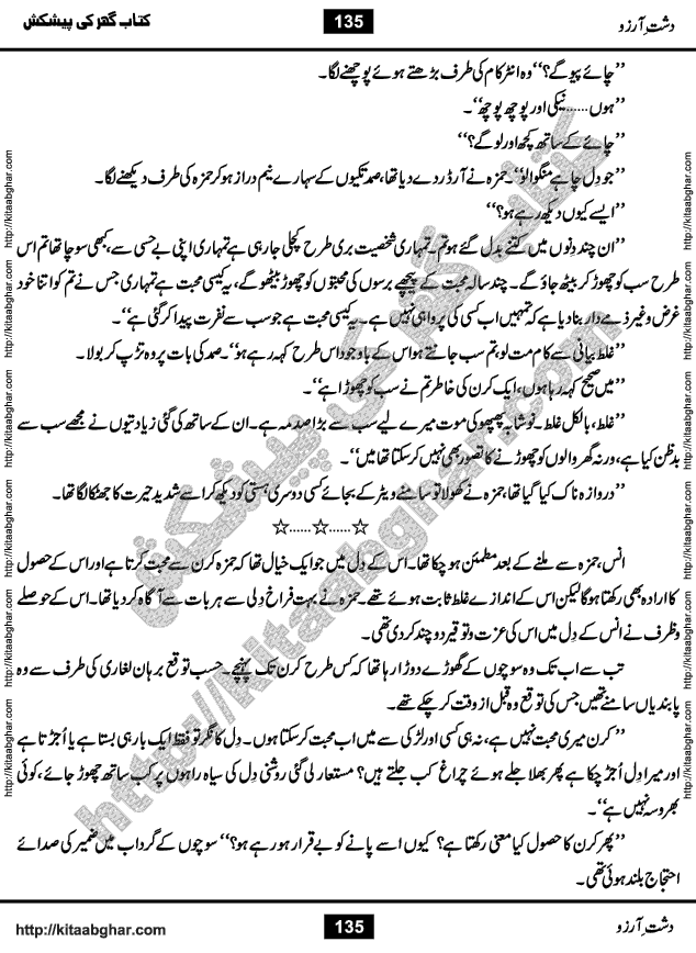 Dasht-e-Arzoo Romantic Urdu Novel by Iqra Sagheer Ahmed published on Kitab Ghar