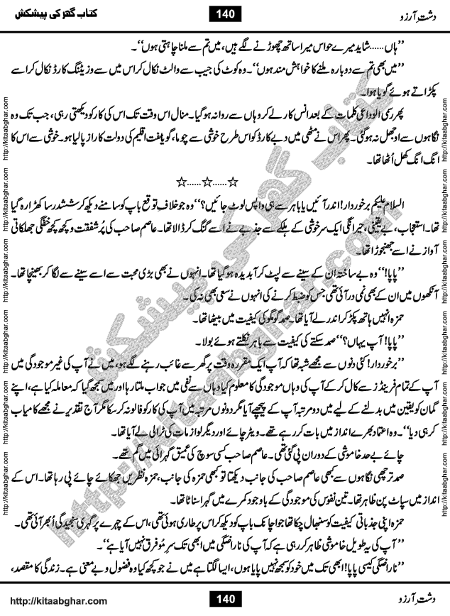 Dasht-e-Arzoo Romantic Urdu Novel by Iqra Sagheer Ahmed published on Kitab Ghar