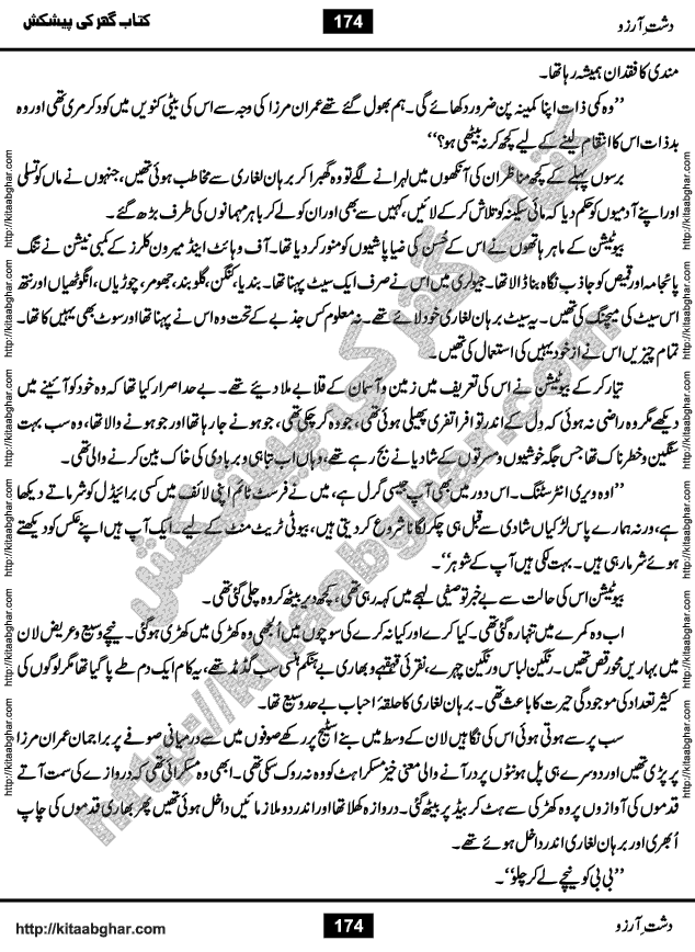 Dasht-e-Arzoo Romantic Urdu Novel by Iqra Sagheer Ahmed published on Kitab Ghar