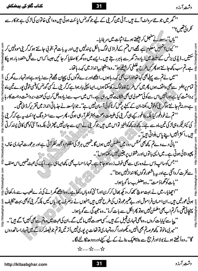 Dasht-e-Arzoo Romantic Urdu Novel by Iqra Sagheer Ahmed published on Kitab Ghar