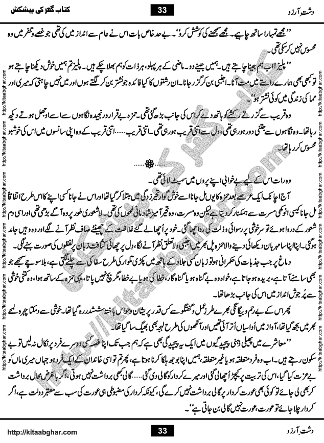 Dasht-e-Arzoo Romantic Urdu Novel by Iqra Sagheer Ahmed published on Kitab Ghar