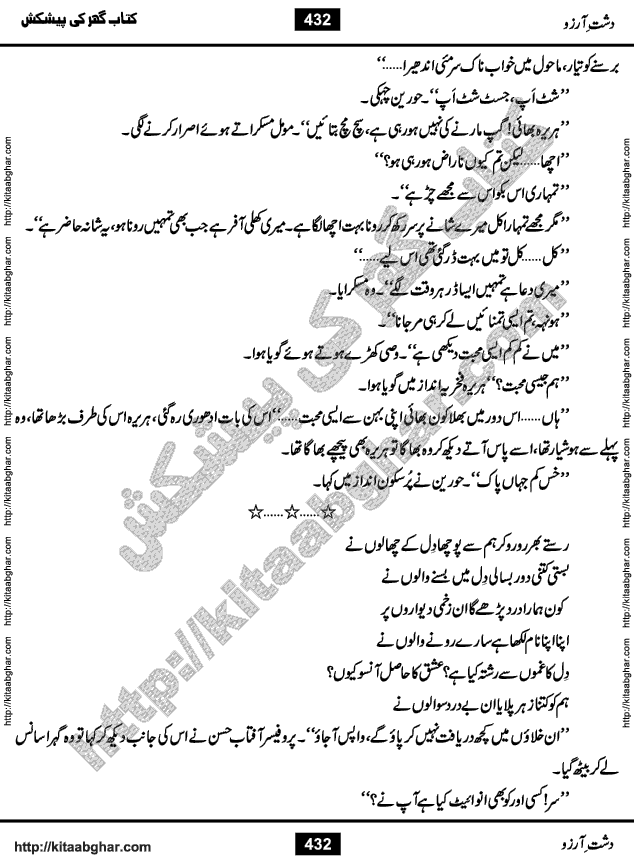 Dasht-e-Arzoo Romantic Urdu Novel by Iqra Sagheer Ahmed published on Kitab Ghar