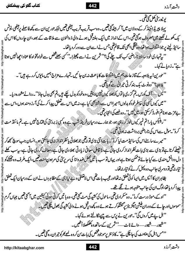 Dasht-e-Arzoo Romantic Urdu Novel by Iqra Sagheer Ahmed published on Kitab Ghar