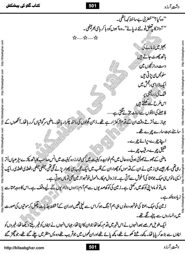 Dasht-e-Arzoo Romantic Urdu Novel by Iqra Sagheer Ahmed published on Kitab Ghar
