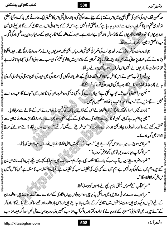 Dasht-e-Arzoo Romantic Urdu Novel by Iqra Sagheer Ahmed published on Kitab Ghar