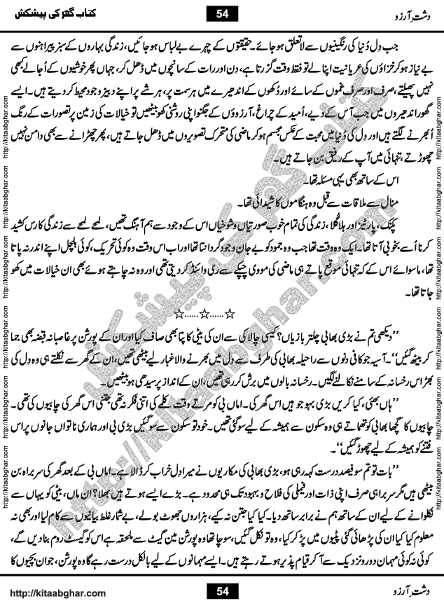 Dasht-e-Arzoo Romantic Urdu Novel by Iqra Sagheer Ahmed published on Kitab Ghar