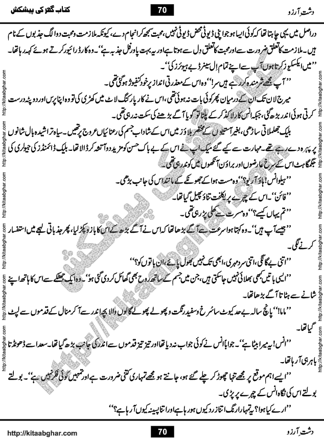 Dasht-e-Arzoo Romantic Urdu Novel by Iqra Sagheer Ahmed published on Kitab Ghar