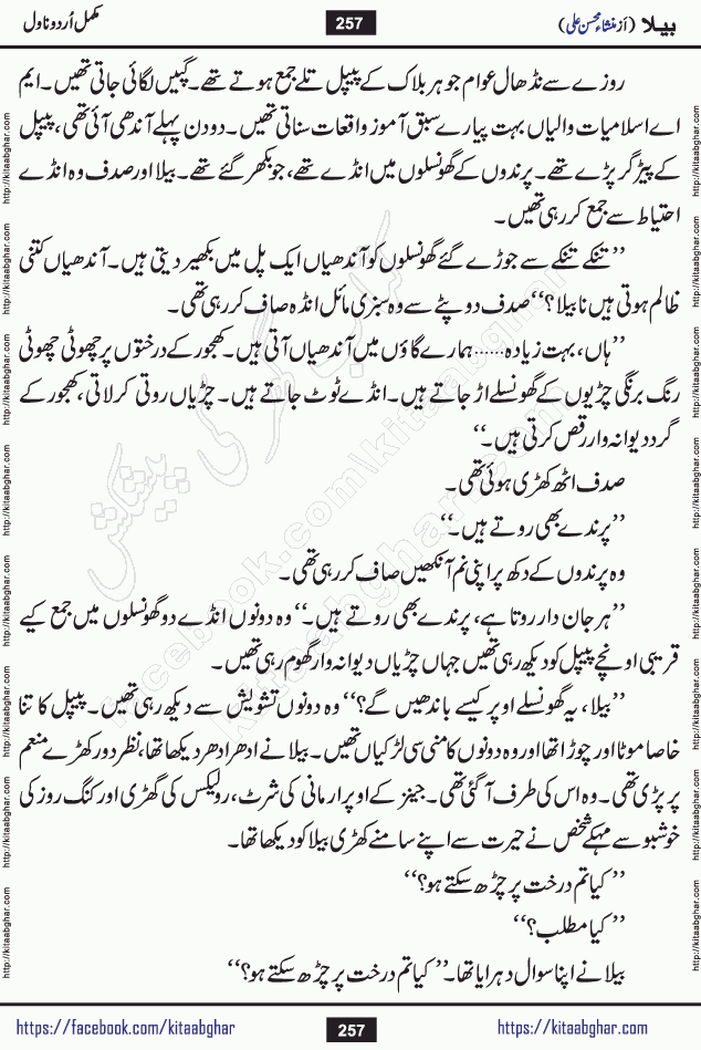 Baila is a captivating urdu novel by Mansha Mohsin Ali. Renowned author Mansha Mohsin Ali has crafted a story so alive, vibrant, and full of emotion that the character feels as though she has stepped off the page and into your world. This is the magic that only the finest contemporary writers possess, and it is exactly why this book is becoming a must-read on Kitab Ghar for Urdu novel enthusiasts worldwide. Mansha Mohsin Ali writes with a pen dipped in deep empathy. She has an extraordinary ability to breathe life into her characters, giving them flaws, fears, dreams, and desires that feel completely real. The plot of this hit Urdu novel unfolds naturally, the way life itself does, sometimes gently, and sometimes with a sudden twist that leaves you breathless. Baila is a compelling Urdu novel built around a young woman whose spirit is as free and vibrant as her name suggests. Yet beneath that energy lies a heart quietly searching for belonging, for a love that is steady and true. Mansha Mohsin Ali takes Baila through a powerful journey of Self-discovery and independence, Unexpected romance and deep connection and Emotional growth through life's hardest trials. The novel Baila is rich with warmth, wit, and those quietly devastating lines that make you set the book down for a moment just to breathe and feel. Baila urdu novel is a beautiful celebration of a woman's heart, its strength, its softness, and its unending capacity to love even when life gives it every reason to break. Whether you are a reader in Pakistan looking for your next favorite book or part of the Urdu diaspora in the USA searching for top-tier fiction on Kitab Ghar, this story is exactly where you need to be.