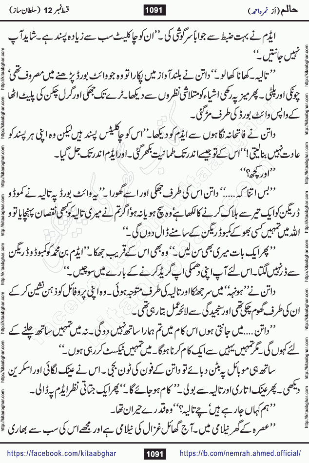 Haalim Nimra Ahmed complete social romantic action adventure urdu novel published on Kitab Ghar as PDF eBook