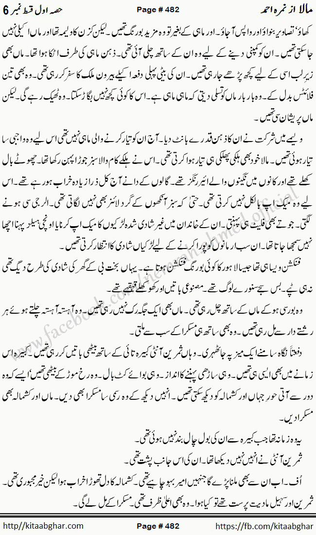 Mala last episode 21 by Nimra Ahmed Social Romantic Urdu Novel Pages published on Kitab Ghar as PDF eBook. Urdu Novel Mala story revolves around the life of the protagonist, Mala, and her journey through life's ups and downs