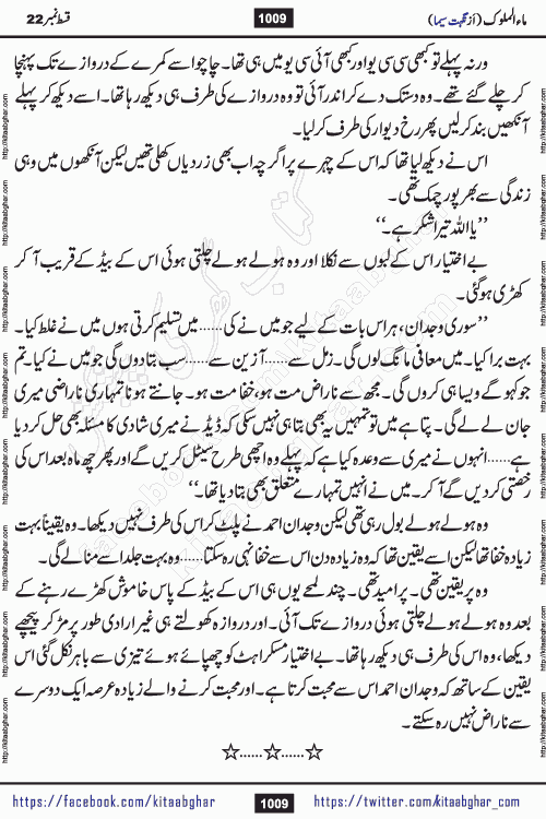 Ma ul Malook last episode 24 by Popular Writer Nighat Seema is a famous romantic urdu novel started on kitab ghar for urdu novel readers. Characters of this novel belong to Pakistani Society and Culture.