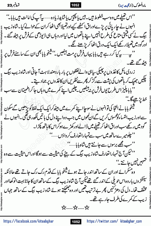 Ma ul Malook last episode 24 by Popular Writer Nighat Seema is a famous romantic urdu novel started on kitab ghar for urdu novel readers. Characters of this novel belong to Pakistani Society and Culture.