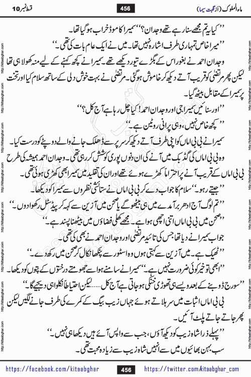Ma ul Malook last episode 24 by Popular Writer Nighat Seema is a famous romantic urdu novel started on kitab ghar for urdu novel readers. Characters of this novel belong to Pakistani Society and Culture.