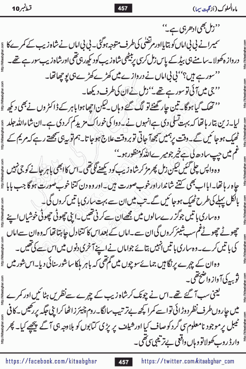 Ma ul Malook last episode 24 by Popular Writer Nighat Seema is a famous romantic urdu novel started on kitab ghar for urdu novel readers. Characters of this novel belong to Pakistani Society and Culture.