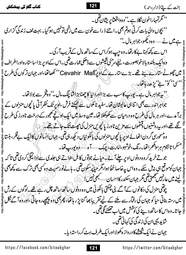 Jannat Ke Pattay by Nimra Ahmed Famous Romantic Urdu Novel published on Kitab Ghar, also available in Urdu Book Format