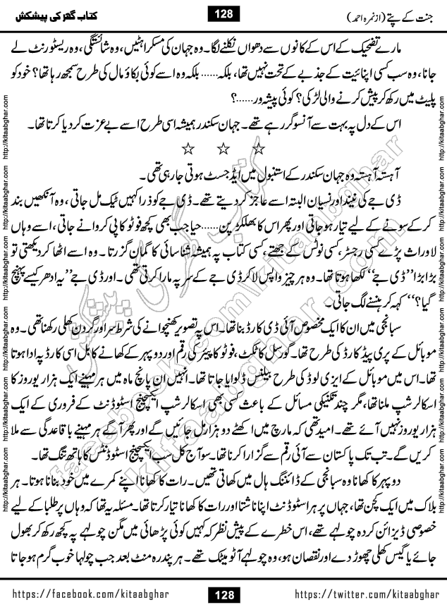 Jannat Ke Pattay by Nimra Ahmed Famous Romantic Urdu Novel published on Kitab Ghar, also available in Urdu Book Format