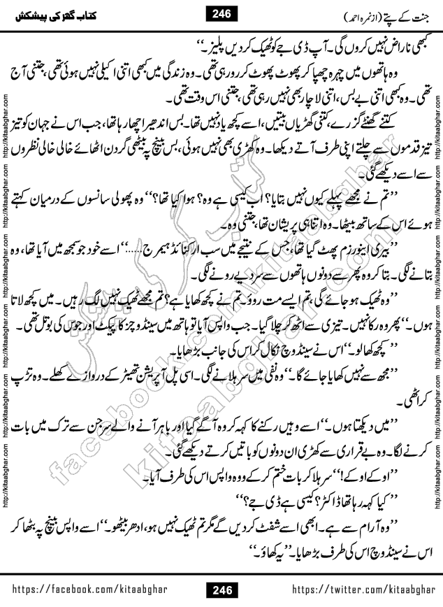 Jannat Ke Pattay by Nimra Ahmed Famous Romantic Urdu Novel published on Kitab Ghar, also available in Urdu Book Format