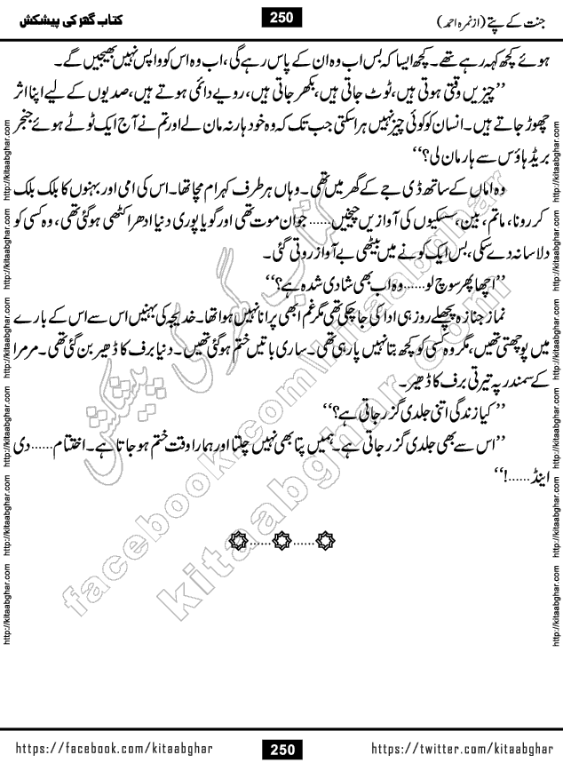 Jannat Ke Pattay by Nimra Ahmed Famous Romantic Urdu Novel published on Kitab Ghar, also available in Urdu Book Format