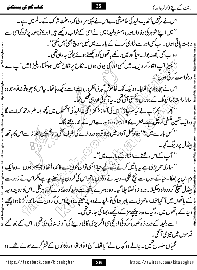 Jannat Ke Pattay by Nimra Ahmed Famous Romantic Urdu Novel published on Kitab Ghar, also available in Urdu Book Format