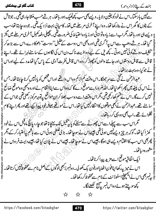 Jannat Ke Pattay by Nimra Ahmed Famous Romantic Urdu Novel published on Kitab Ghar, also available in Urdu Book Format