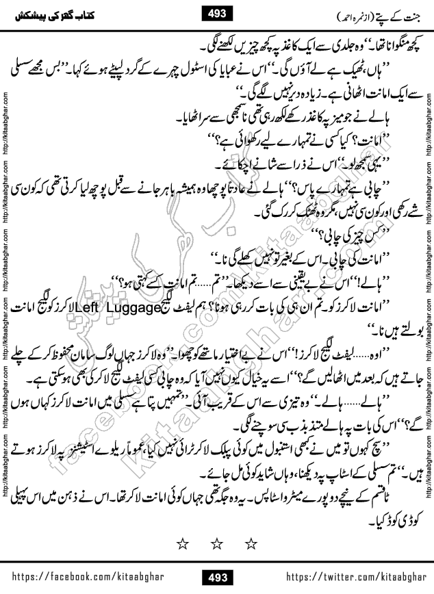 Jannat Ke Pattay by Nimra Ahmed Famous Romantic Urdu Novel published on Kitab Ghar, also available in Urdu Book Format