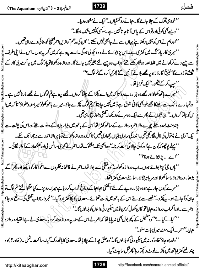 Romantic Urdu Novel on Murder Mystery Namal by Nimra Ahmed published on Kitab Ghar, also available in Urdu PDF Book Format