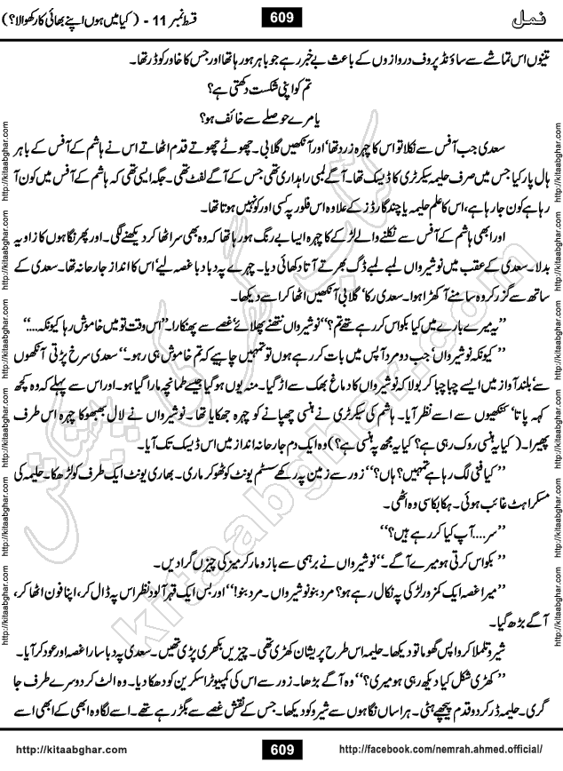 Romantic Urdu Novel on Murder Mystery Namal by Nimra Ahmed published on Kitab Ghar, also available in Urdu Book Format