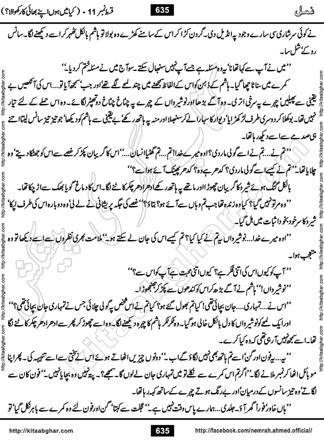 Romantic Urdu Novel on Murder Mystery Namal by Nimra Ahmed published on Kitab Ghar, also available in Urdu Book Format