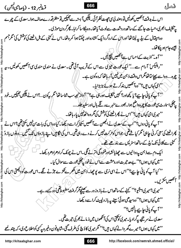 Romantic Urdu Novel on Murder Mystery Namal by Nimra Ahmed published on Kitab Ghar, also available in Urdu PDF Book Format