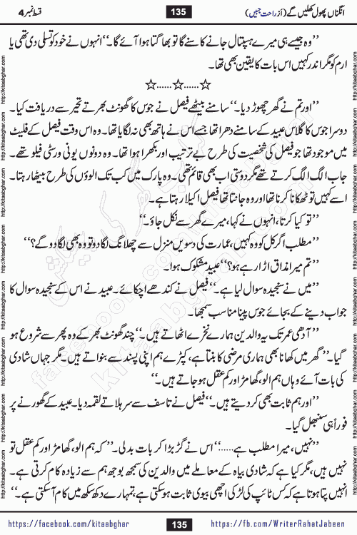 Angna Phool Khilenge episode 28 by Popular Writer Rahat Jabeen is a famous romantic urdu novel started on kitab ghar for urdu novel readers