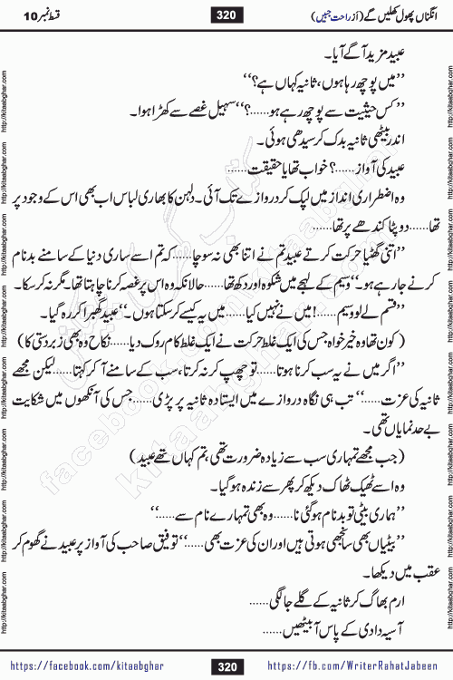 Angna Phool Khilenge episode 28 by Popular Writer Rahat Jabeen is a famous romantic urdu novel started on kitab ghar for urdu novel readers