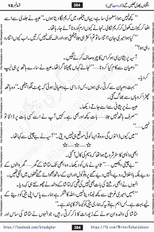 Angna Phool Khilenge episode 28 by Popular Writer Rahat Jabeen is a famous romantic urdu novel started on kitab ghar for urdu novel readers