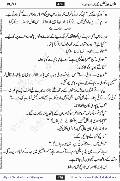 Angna Phool Khilenge last episode 30 by Popular Writer Rahat Jabeen is a famous romantic urdu novel started on kitab ghar for urdu novel readers
