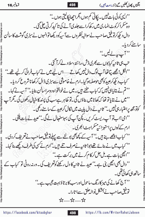 Angna Phool Khilenge episode 29 by Popular Writer Rahat Jabeen is a famous romantic urdu novel started on kitab ghar for urdu novel readers