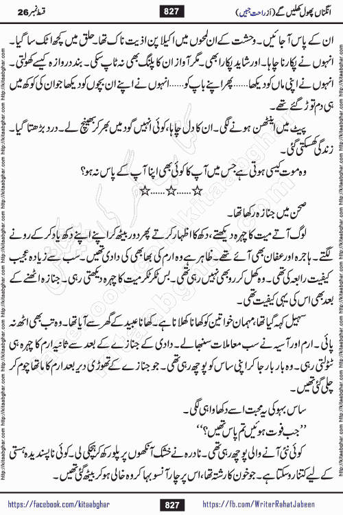 Angna Phool Khilenge episode 28 by Popular Writer Rahat Jabeen is a famous romantic urdu novel started on kitab ghar for urdu novel readers