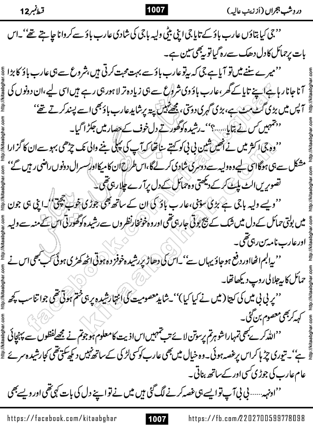 Dard e Shab e Hijran last episode 15 by Zainab Aliya Famous Urdu Novel