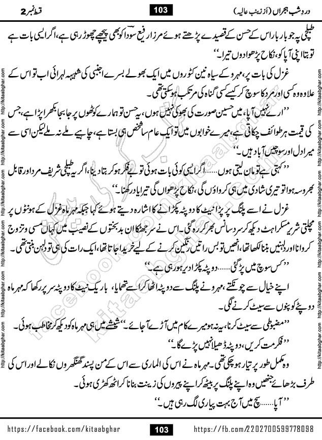 Dard e Shab e Hijran last episode 15 by Zainab Aliya Famous Urdu Novel