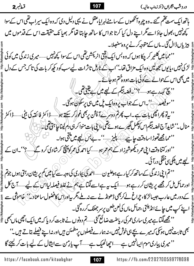 Dard e Shab e Hijran last episode 15 by Zainab Aliya Famous Urdu Novel