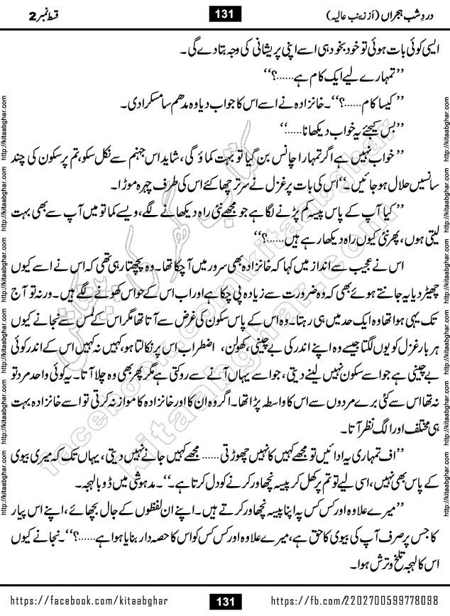 Dard e Shab e Hijran last episode 15 by Zainab Aliya Famous Urdu Novel