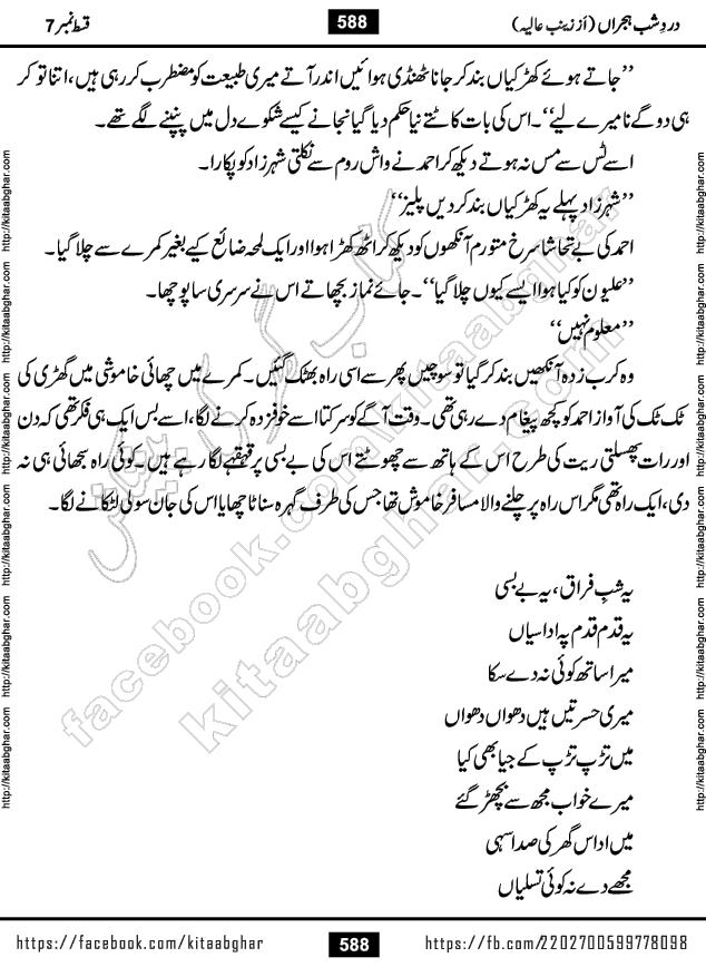 Dard e Shab e Hijran last episode 15 by Zainab Aliya Famous Urdu Novel