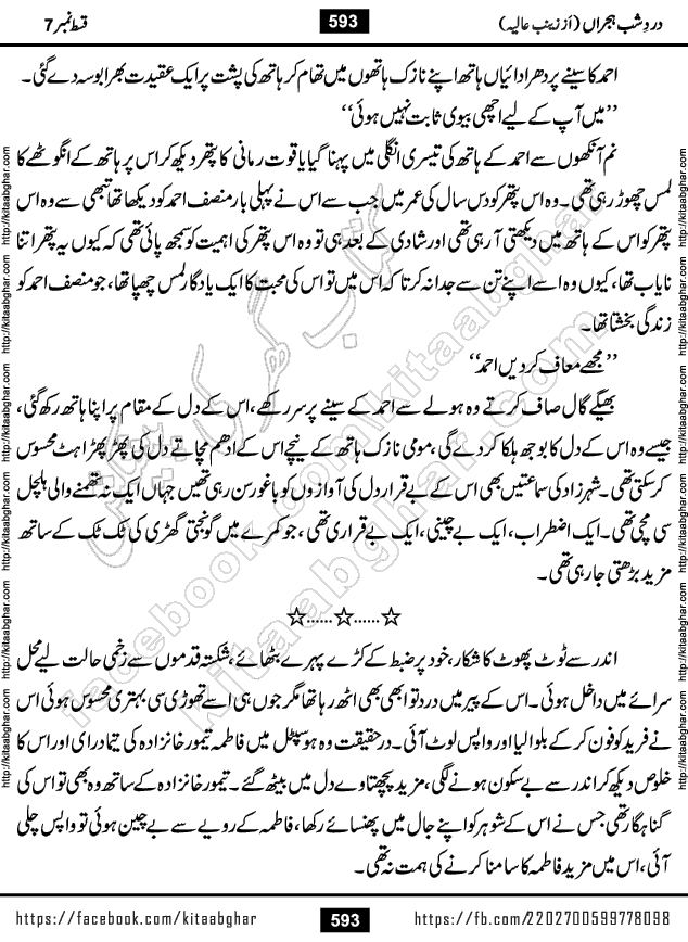 Dard e Shab e Hijran last episode 15 by Zainab Aliya Famous Urdu Novel