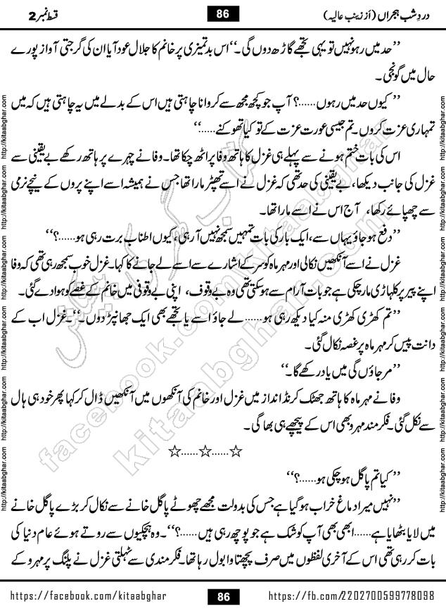 Dard e Shab e Hijran last episode 15 by Zainab Aliya Famous Urdu Novel